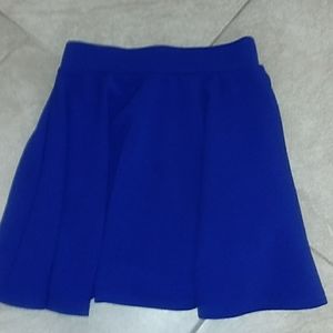 A blue skirt